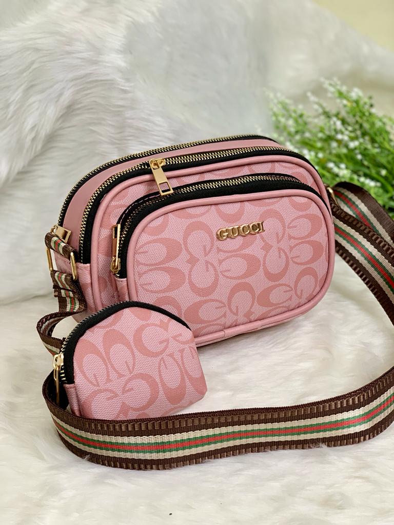 Trilogy Chic: 3-Chain Sling Bag with Petite Pockets
